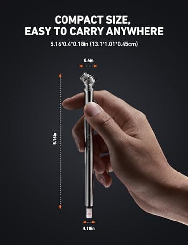 AstroAI Pencil Tire Pressure Gauge 2 Pack 10-75PSI, Calibrated to ANSI B40.1 Grade B (2%), Stainless Steel Body, Metal Made Nozzle 3 Measurements for Cars, Bikes, Vehicles