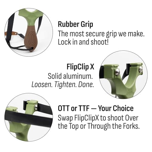 SimpleShot Scout XT Slingshot with Target, Clay Ammo and Bands for Professional Hunting and Powerful Target Shooting Sling Shot