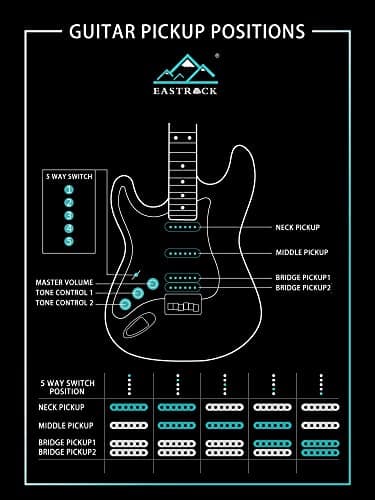 EASTROCK 39 inch Full-Size Electric Guitar Kit for Beginner Starter with 10w Amp, Bag, Capo, Shoulder Strap, String, Cable, Picks.(39" Left Handed, Silver Gray) Not Contain a Battery