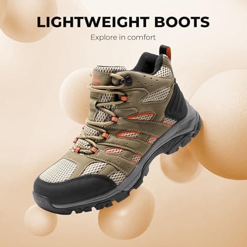 NORTIV 8 Women's Waterproof Hiking Boots Outdoor Trekking Mid Backpacking Mountaineering lightweight boots