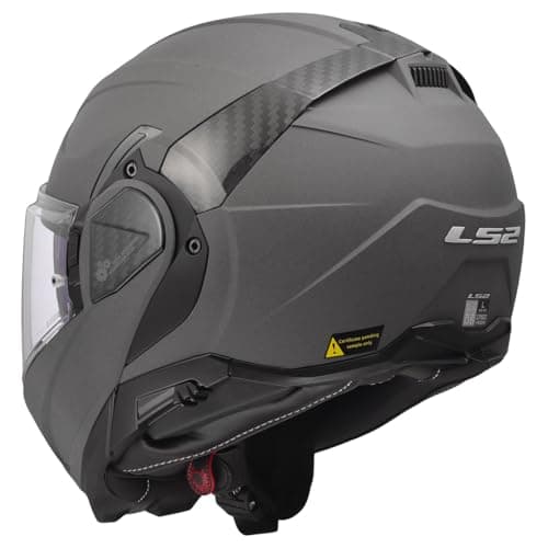 LS2 Helmets Advant II Modular Motorcycle Helmet W/SunShield (Matte Concrete Gray - Large)