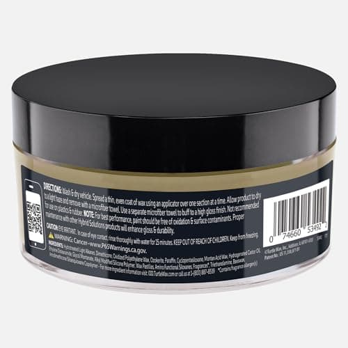 Turtle Wax Hybrid Solutions Ceramic Graphene Paste Wax for Car Detailing, High Gloss Shine, Extreme Water Beading, Long-Lasting Protection, for Paint, Glass Metal, Wheels and More, 5.5 oz (Pack of 1)