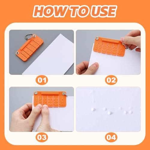 2 Pcs Plastic Click Pocket Money Brailler Braille Label Maker Braille Gifts for The Blind and Visually Impaired Traveling Shopping