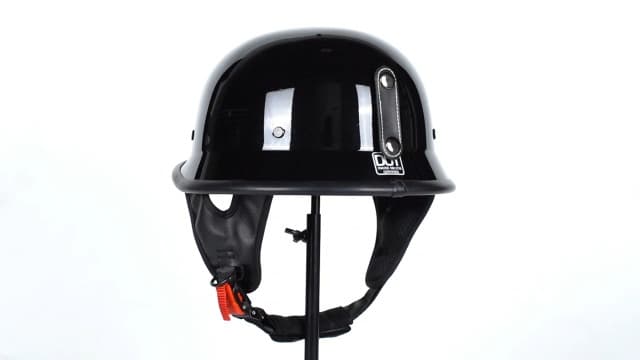 DOT Certified German Style Motorcycle Half Helmet, Vintage ABS Lightweight Helmet for Adults, Retro Half Face Helmet for Cruiser Scooter Chopper