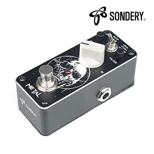 Sondery Metal Distortion Pedal for Electric Guitars, 3 Modes of Solo Turbo and Normal, Warm Smooth Wide Range of Vintage Distortion Sound, Mini Effect Pedal True Bypass, Art Design Series