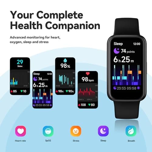 Enfit Fitness Trackers,Smart Watch with 1.47" Color Screen,100+Sport Modes Fitness Watch with Heart Rate Sleep Monitor, Pedometer Step Counter Watch, 3TAM Waterproof Activity Trackers for Women Men,BK