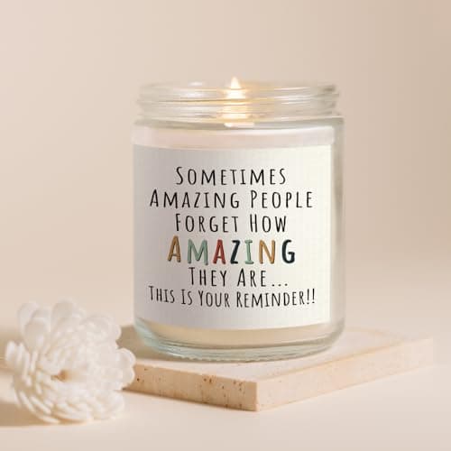 Christmas/Thank You/Inspirational Gift for Woman Her Friend Teacher Mom Girlfriend Sister Bestie, Stocking Stuffers, Lavender Craftique Gifts for Women, Birthday Gifts for Women- You're Amazing Candle B0DYMW78WD