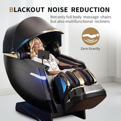 Full Body Zero Gravity Massage Chair, 51'' SL Track with 3 Levels Zero Gravity & Body Scan, 20 Auto Massage Programs, 3D Shiatsu Deep Tissue Massage, Foot Rollers, Airbag, Heating, Yoga Stretch