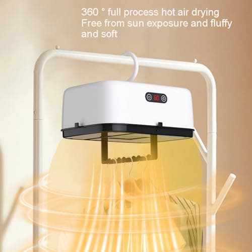 Portable Electric Clothes Dryer, Foldable Baby Garment Drying Rack with 3 Speed Settings, Travel-Friendly Hanging Wardrobe Dryer with Digital Display