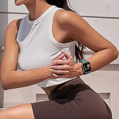 Maledan 6 Pack Bands Compatible for Apple Watch Band 38mm 40mm 41mm 42mm 44mm 45mm 46mm 49mm Women Men, Soft Silicone Sport Band Strap for iWatch Apple Watch Series 11 10 9 8 7 6 5 4 3 2 1 SE Ultra