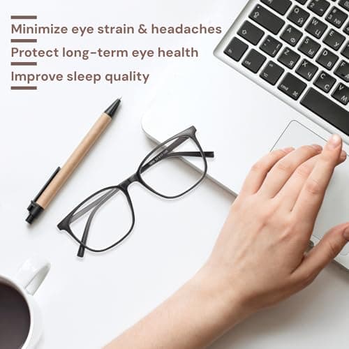 Gaoye Ultralight Blue Light Glasses for Women - Computer Protection Glasses for All Day Comfort - Anti UV Glare & Eyestrain