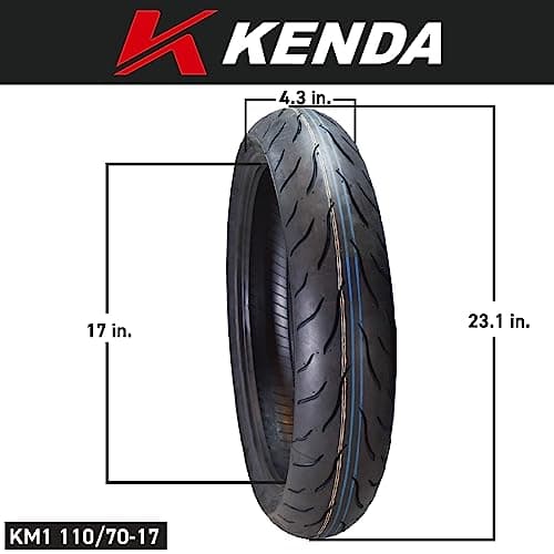 Kenda KM1 (KM001) 110/70R17 Front (54H) & 150/60R17 (66H) Rear Tires for Sport Touring Motorcycles, Radial with High-Speed Stability & Excellent Wet Grip w/Keychain (110/70-17) (150/60-17) (2-Pack)