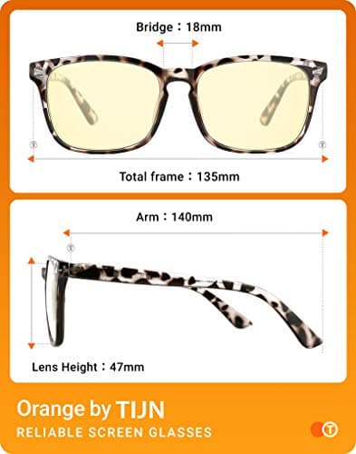 TIJN Gaming Glasses Blue Light Blocking Glasses for Women Men Nerd Eyeglasses Screen Fatigue Anti UV Glare (Leopard(Gaming Glasses))