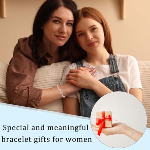 4MM Cubic Zirconia Tennis Bracelet, Infinity CZ Jewelry, Christmas, Mothers Day, Valentines Day, Birthday, Easter Mom Nana Grandma Aunt Mimi Gigi Grammy Granny Bracelet Gifts for Women B0GSZ6BKPH