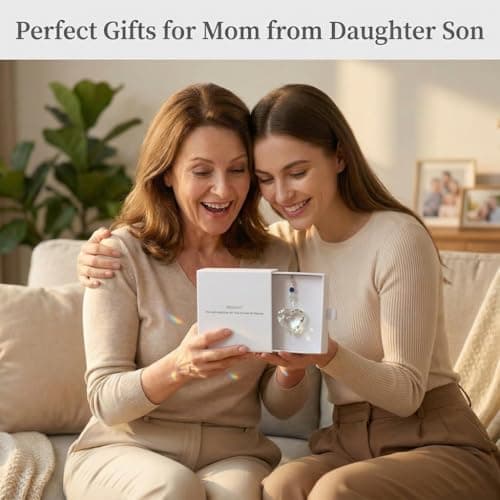 Hegelda Birthday Gifts for Women, Mom, Friend - Mothers Day Inspirational Gifts for Friends Her Coworkers Girlfriend Wife Mom Daughter Sister Aunt - Healing Crystals Heart Suncatcher for Window B0GH77WFSD