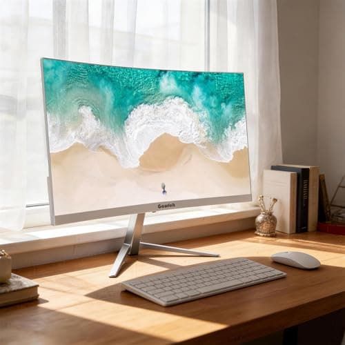 Gawfolk 27" Curved Gaming Monitor, 180Hz/200Hz FHD 1920x1080 1800R Immersive VA Panel, 1ms Response Time, FreeSync, Built-in Speakers, HDMI, VESA Mountable, White