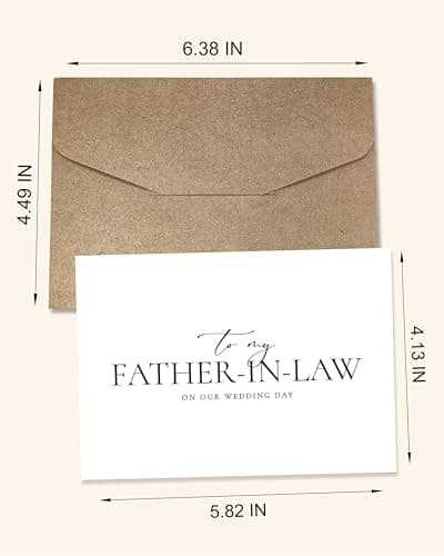 Set of 2 Parents In-Law Wedding Cards, For Bride/Groom's Parents, To My Father/Mother In-Law On Our Special Day B0D3XNR98R