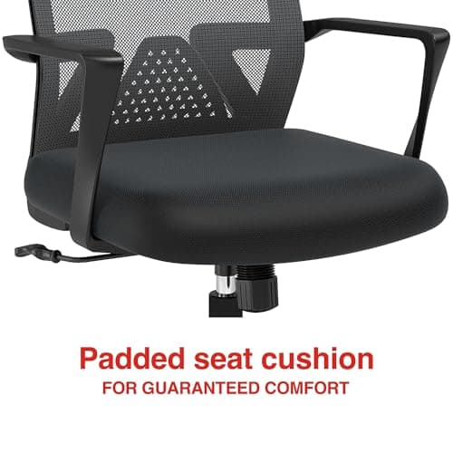 STAPLES Cartwright Ergonomic Office Desk Chair, Adjustable with Breathable Mesh & Lumbar Support, Perfect for Home & Office, Black