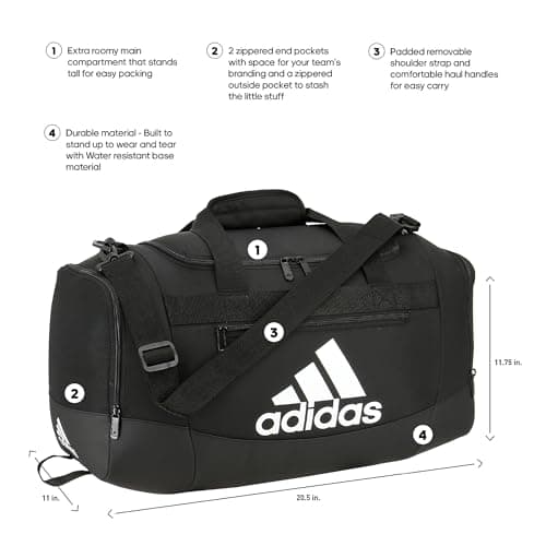 adidas Unisex Defender 4.0 Gym Duffel Bag for Men and Women