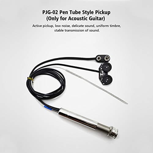 HUIOP Undersaddle Pickup, Pen Tube Style Acoustic Guitar Undersaddle Pickup Active Pickup Volume and Tone Controls with Pickup Piezo Rod Only for Acoustic Guitar