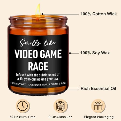 Younift Funny Video Game Candle, Gaming, Gamer Gifts for Men, Boys, Women, Video Game Lovers, Cool Christmas, Birthday Gifts for Gamers, Guys, PC Gamer, Girl, Teen Boy, Dad, Husband, Boyfriend B0CRKNT5GC