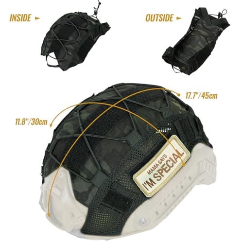 OneTigris Helmet Cover, Tactical Cloth Cover for Fast Helmet in Size L or M/L, XL or L/XL, Bump Helmet in Size XL or L/XL - ZKB12 No Helmet