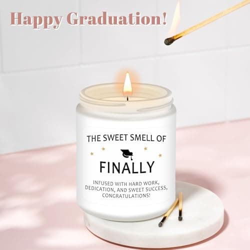 Homsolver Funny Graduation Gift for Her Him, College, High School, Masters Degree, Phd, Nurse Graduation Gifts for Women & Men, Scented Candles B0GD6TWT8M