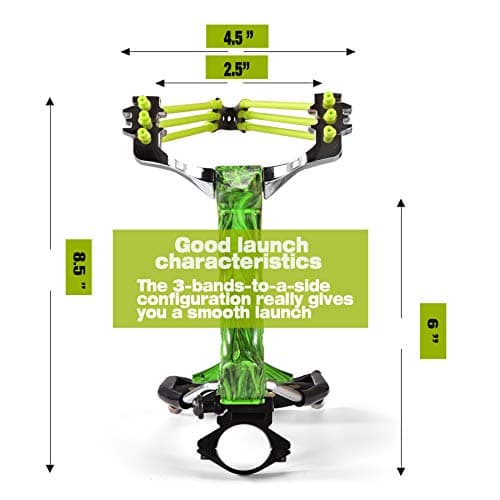 NERUB Hunting Professional Slingshot Set Wrist Slingshot Rocket Hunting Slingshots with Heavy Duty Launching Bands High Velocity Hunting Catapults