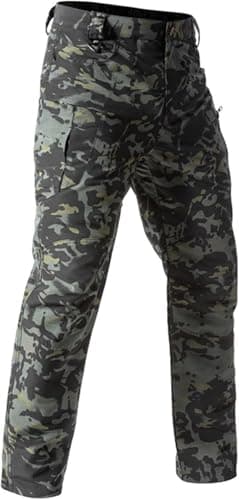 Generic Tactical Cargo Pants for Men Stretch Water Resistant Ripstop Pants Outdoor Lightweight Work Hiking Pant with Pockets