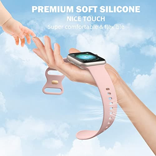 Maledan 6 Pack Bands Compatible for Apple Watch Band 38mm 40mm 41mm 42mm 44mm 45mm 46mm 49mm Women Men, Soft Silicone Sport Band Strap for iWatch Apple Watch Series 11 10 9 8 7 6 5 4 3 2 1 SE Ultra