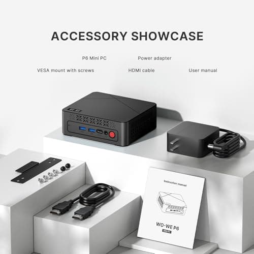 wo-we P6 AMD Ryzen 5 3550H Gaming Mini PC (Beats N150/N100/N97),16GB RAM 512GB SSD 4C/8T,4K Triple Displays, Light Gaming Mini Computers Home Theater Office Business Education