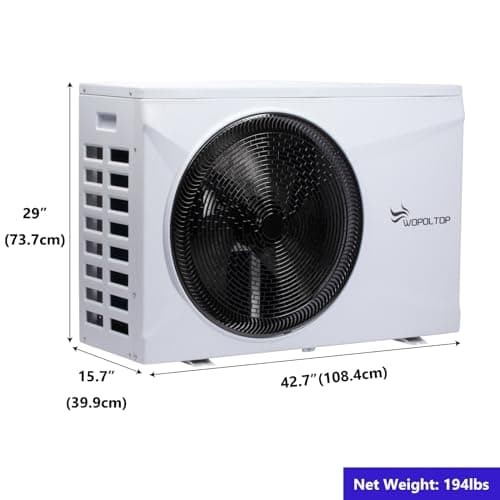 100,000 BTU Full DC Inverter Pool Heat Pump for Swimming Pools, Dual Function of Heating and Cooling, 30KW Electric Pool Heater with WiFi Smart Control via APP, 220-240V, up to 26,000 Gallons