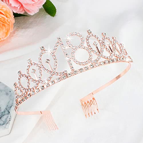 Crown and Pearl Pin Set for 18th Birthday - It's My 18th Birthday Sash, Tiara, Cake Topper, Decorations and Gift for Her