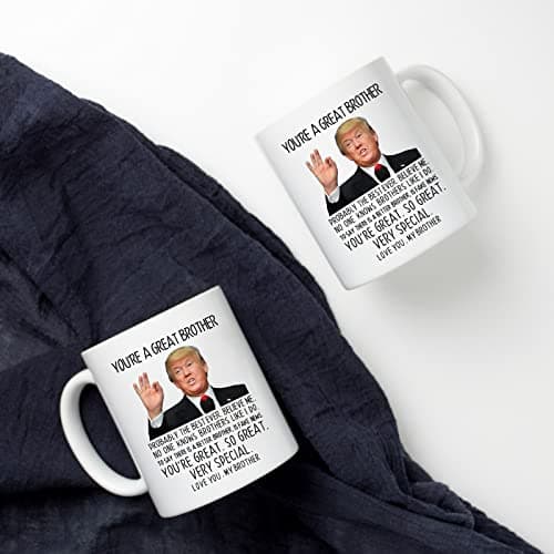 Aurahouse You're A Great Brother Mug, Birthday Gag Gifts for Brother, Christmas, Father's Day Gifts for Brothers Adult, Funny Big Bro Present Ceramic Coffee Cup (White, 11oz)