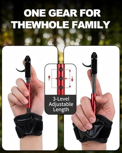 NovaSpark Archery Wrist Release Aid for Compound Bow – Auto-Closing Jaws & 3-Stage Adjustable Length | Smooth Caliper Trigger | Comfortable Strap for Youth & Adults Target Practice, Hunting