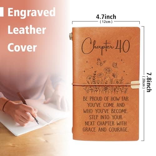 40th Birthday Decorations for Women, 1986 40 Year Old Bday Gift for Friend, Sister, Wife, Mom, Turning 40 Notebook Present BeneCharm 40th Birthday Gifts Women, Chapter 40 Journal Gift for Her B0FY2F2K8G