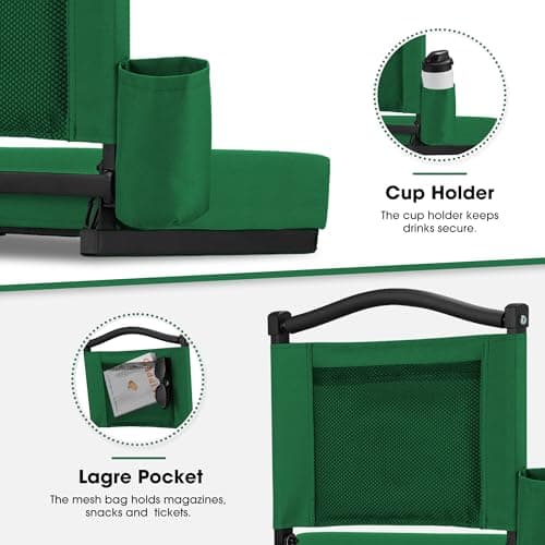 Fragess Kayak Seats with Back Support & Adjustable Shoulder Straps - Universal Padded Kayak Seat Cushion & Paddle Board Seat for SUP, Canoe, Fishing Boats (Hunter Green)