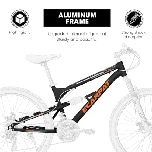 Mountain Bike 24/26/27.5 Inch,Full Suspension, 21-Speed Disc Brake,Carbon Steel Adult Sport Bicycle for Mens Womens