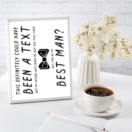 Blank Inside,8 x 5.3 Inches, Recycled 300gsm Linen Cardstock, Sturdy Envelope,Wedding Invitation Card for Groomsman YiKaLus Will You Be My Best Man Card,Best Man Proposal Card for Groomsman B0C98Y945W