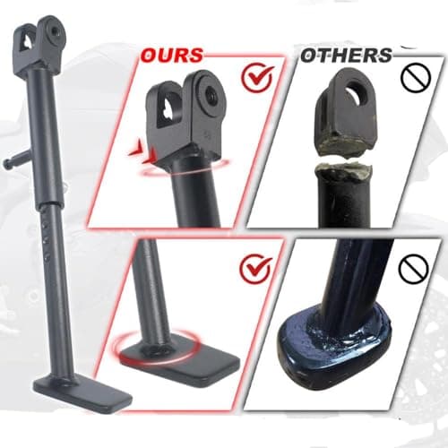 Adjustable Motorcycle Kickstand Side Stand Foot Parking Bracket Compatible with 1000cc Sport Bikes 2008-2025 Models