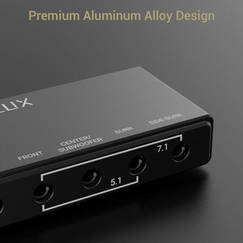 Cubilux 7.1 USB Surround Sound Card- 48KHz-384KHz Sample Rate for Headphones, Full Aluminum Alloy USB A External Sound Card for Laptop PC-Supports Line-in & Stereo Mic in