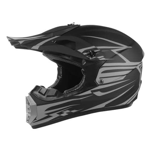 DOT Approved Youth Kids Motocross Helmet - Ultra-Lightweight Full Face Dirt Bike/ATV Helmet with Goggles, Gloves & Face Shield (4-Piece Set)