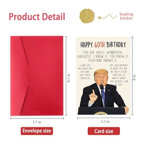 Funny 60th Birthday Card, Naughty 60th Birthday Gifts Cards for Men Women, Great 60 Year Old Birthday Gifts for Him Her, Unique 60th Bday Decorations Ideas