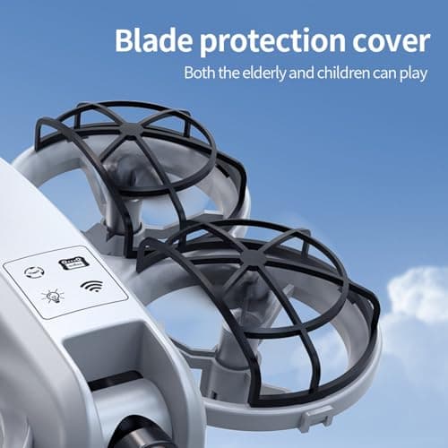 K100 Mini Drone with Screen Controller with SD Card, Two-batteries, Optical Flow Positioning, All-round Protection for Flight Paddles, Suitable for Beginner. (2 batteries - Black)
