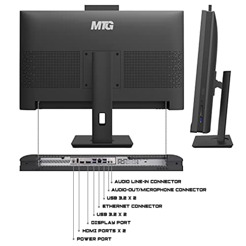 Gaming All in one PC 24 Inch FHD Touchscreen, MTG Yama, Intel Core i5 10th Gen, 16GB RAM, 240GB NVME / 1TB SSD, AMD RX 550 4GB DDR5 Graphics, Webcam, RGB Combo, Windows 11 Home