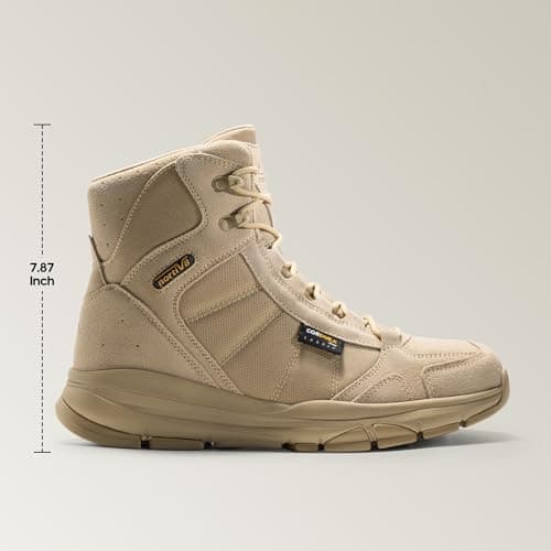 NORTIV 8 Men's Waterproof Lightweight Military Tactical Work Boots Outdoor Hiking Combat Motorcycle Boots