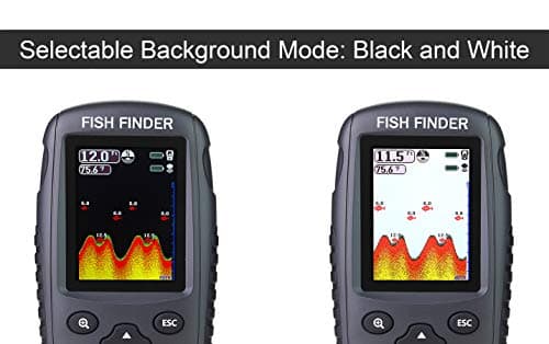Venterior Portable Rechargeable Fish Finder Wireless Sonar Sensor Fishfinder Depth Locator with Fish Size, Bottom Contour, Color LCD Display