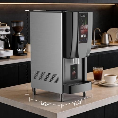 COTLIN Commercial Nugget Ice Maker, 250 lbs/Day Ice Machine with 7 lb Storage Bin, 3-in-1 Smart Modes, SECOP Compressor, Energy Efficient, ETL Certified, Ice Maker for Commercial and Home