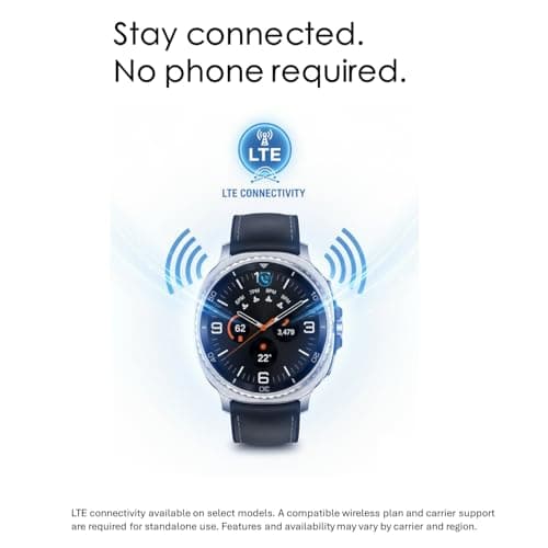 Samsung Galaxy Watch 8 Classic (2025) 46mm LTE Smartwatch – Black | Rotating Bezel, Sleep & Fitness Tracking, Energy Score, Quick Button [US Version] + Extra Sports Band & Screen Protector