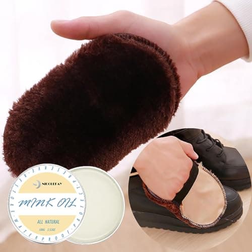 NICOLEKAY Mink Oil for Leather Boots, Leather Conditioner and Cleaner 3.52 oz-All-Natural Waterproof Soften and Restore Shoes